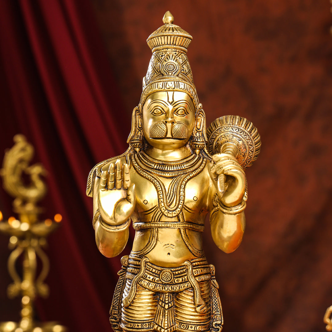 Brass Superfine Standing Hanuman Idol (20 Inch) Vedansh Craft