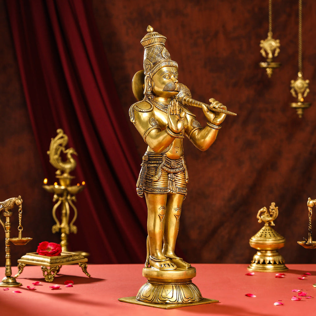 Brass Superfine Standing Hanuman Idol (20 Inch) Vedansh Craft