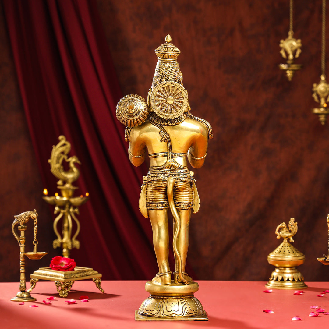 Brass Superfine Standing Hanuman Idol (20 Inch) Vedansh Craft