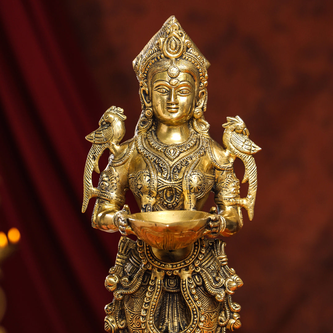 Brass Deep Standing Lakshmi Idol (20 Inch) Vedansh Craft