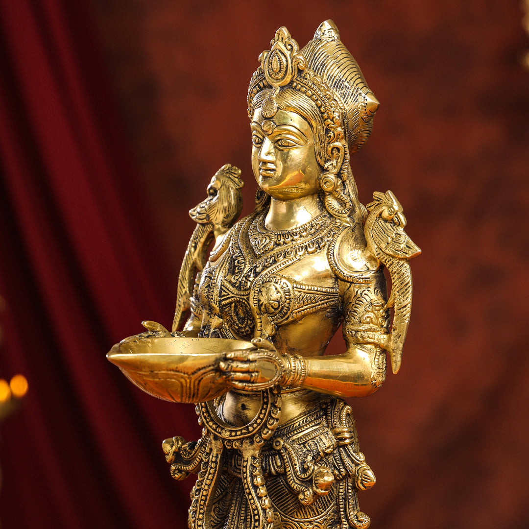 Brass Deep Standing Lakshmi Idol (20 Inch) Vedansh Craft