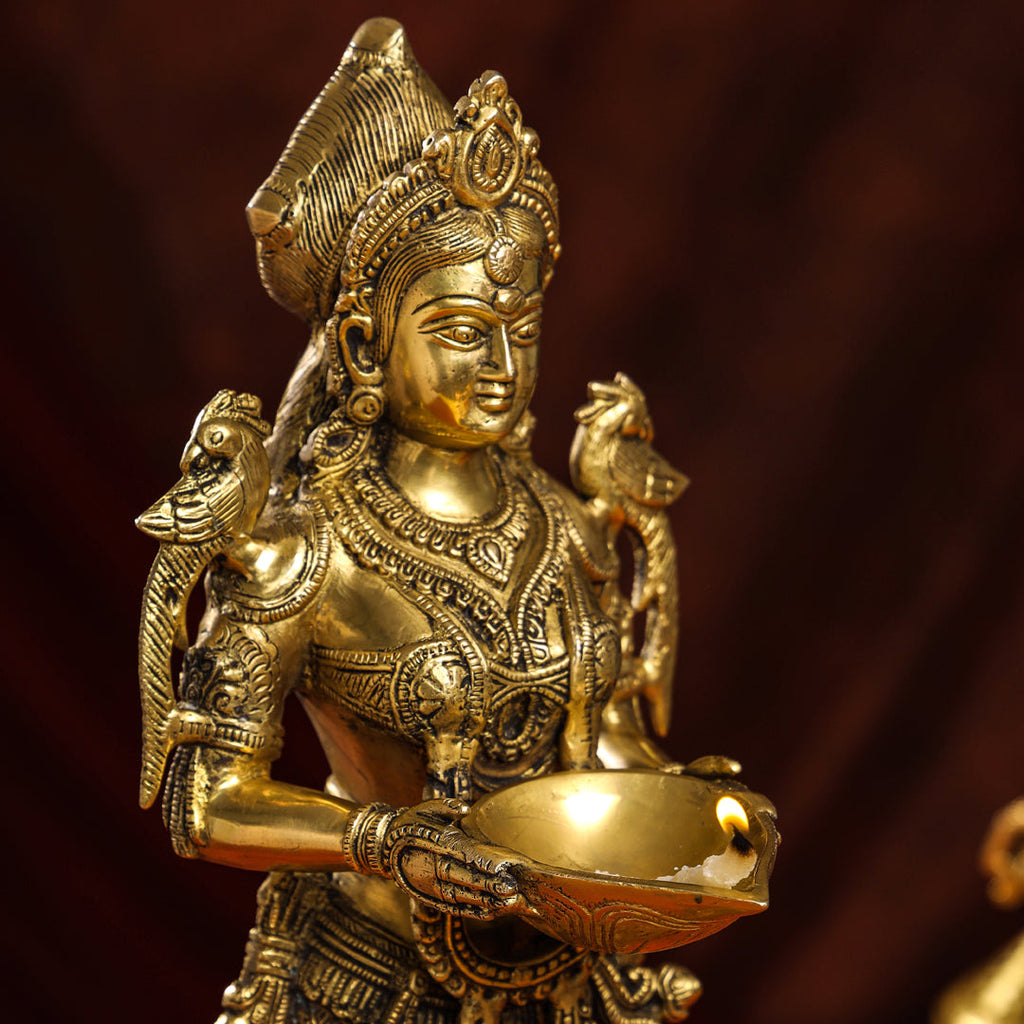 Brass Deep Standing Lakshmi Idol (20 Inch) Vedansh Craft