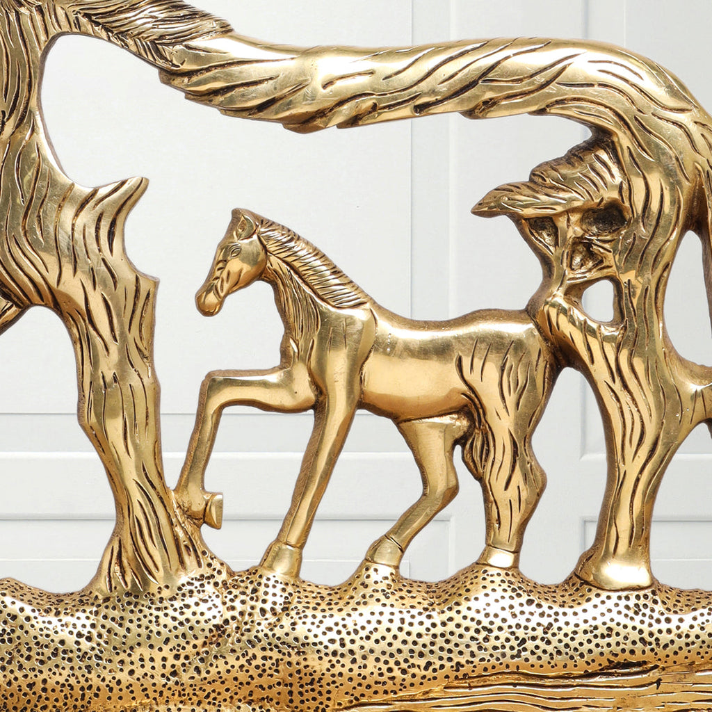 Brass Modern Horse Showpiece (12 Inch) Vedansh Craft