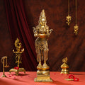 Brass Superfine Deep Standing Lakshmi Idol (24 Inch) Vedansh Craft