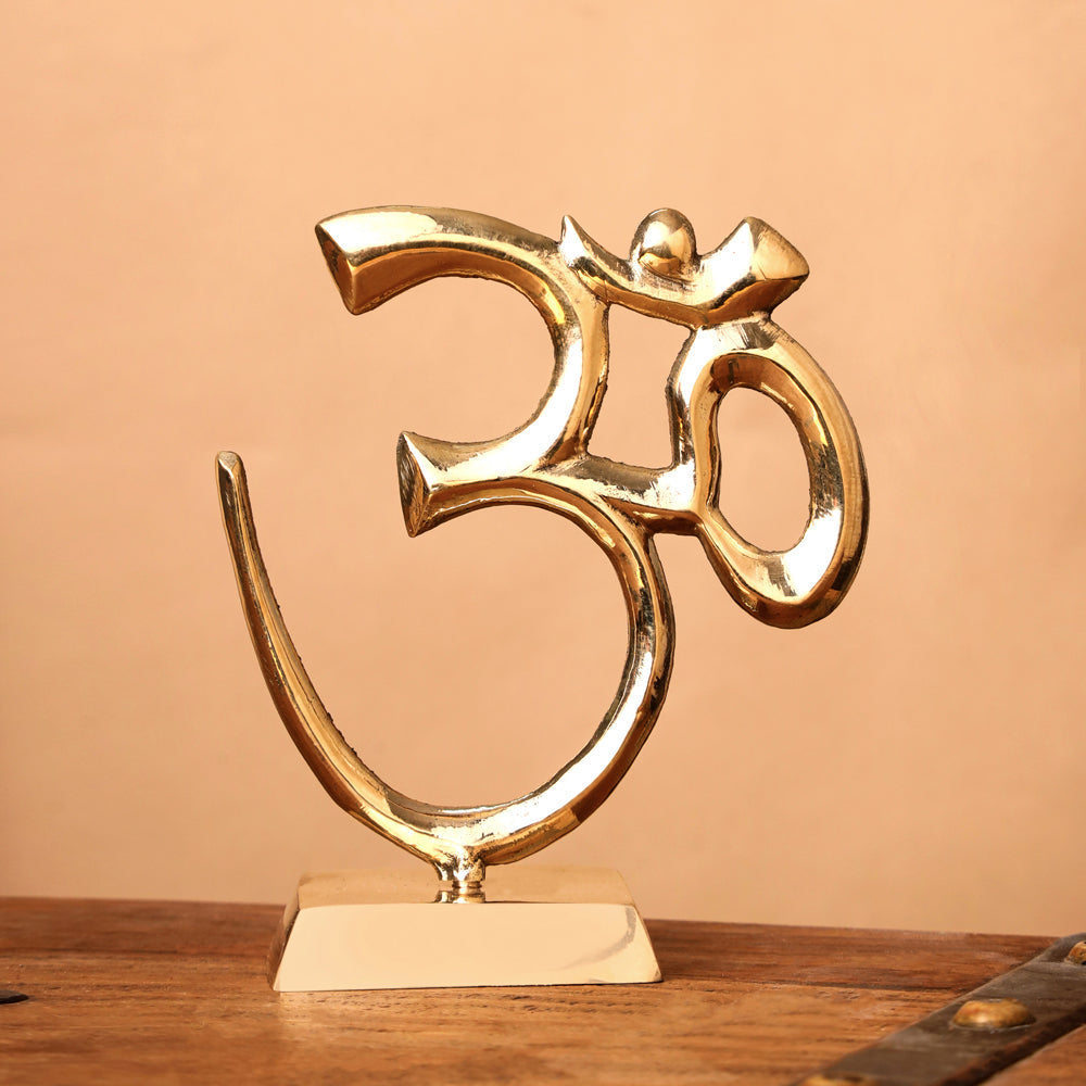 Brass Table Top Om Stand Vedansh Craft