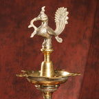 Brass Peacock Mahabharat/Samai Lamp (65 Inch) Vedansh Craft