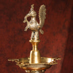 Brass Peacock Mahabharat/Samai Lamp (65 Inch) Vedansh Craft