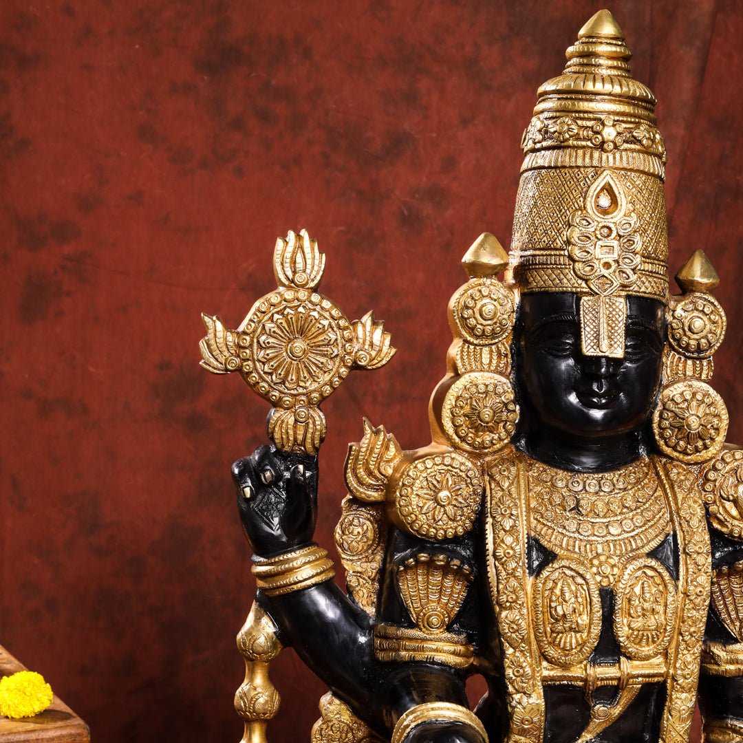 Brass Tirupati Balaji/Venkateshwar Idol (38 Inch) Vedansh Craft