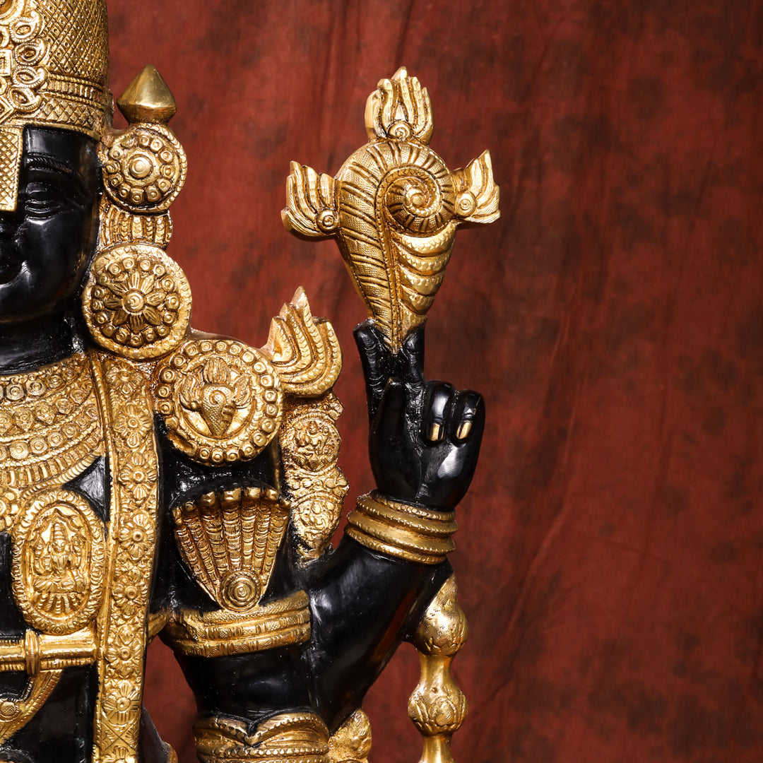 Brass Tirupati Balaji/Venkateshwar Idol (38 Inch) Vedansh Craft