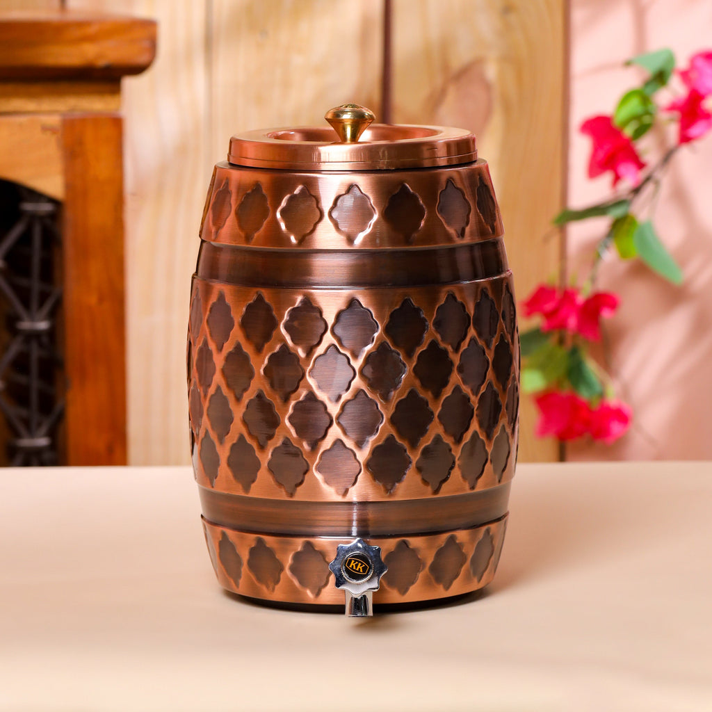 Copper Water Dispenser (11 Inch) Vedansh Craft
