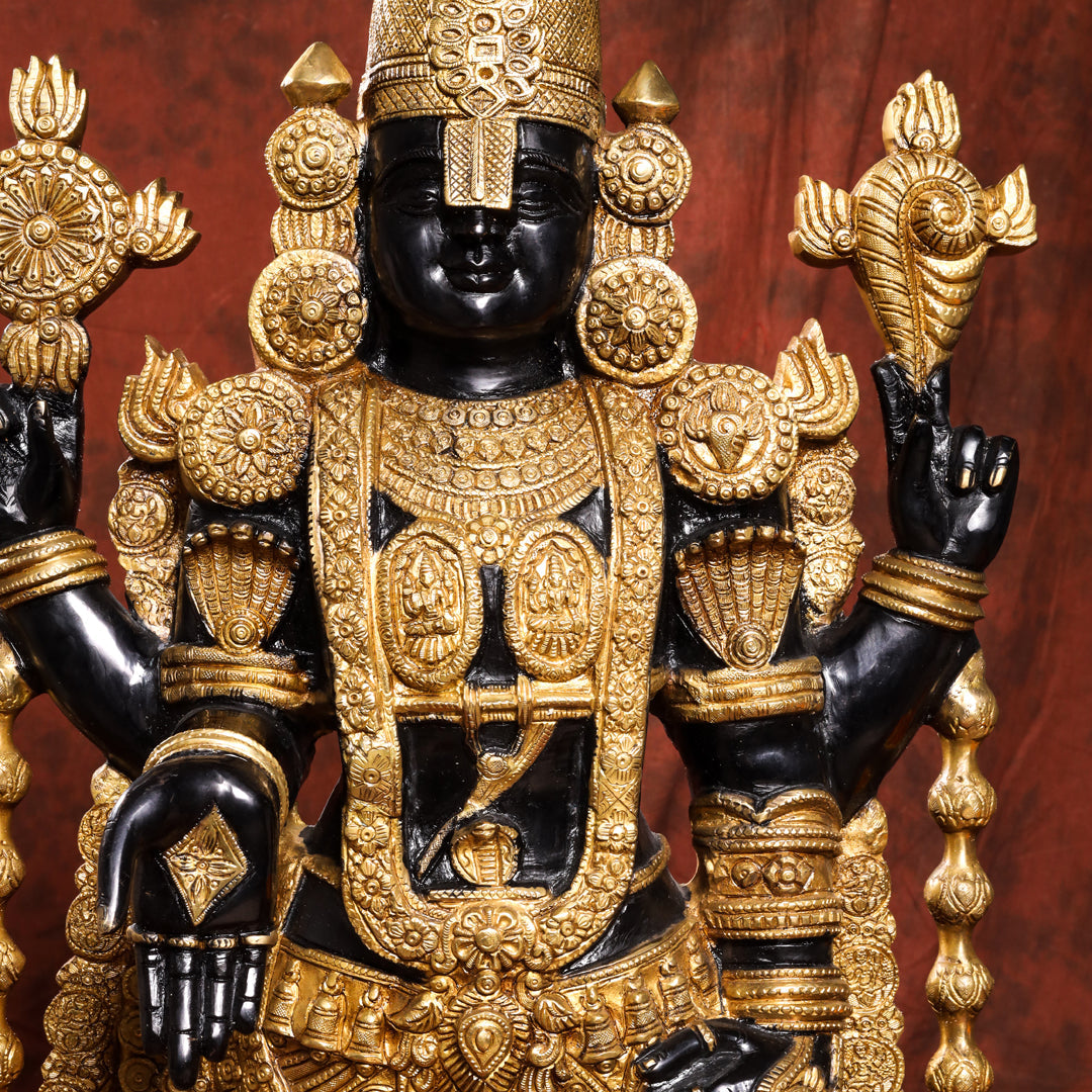 Brass Tirupati Balaji/Venkateshwar Idol (38 Inch) Vedansh Craft