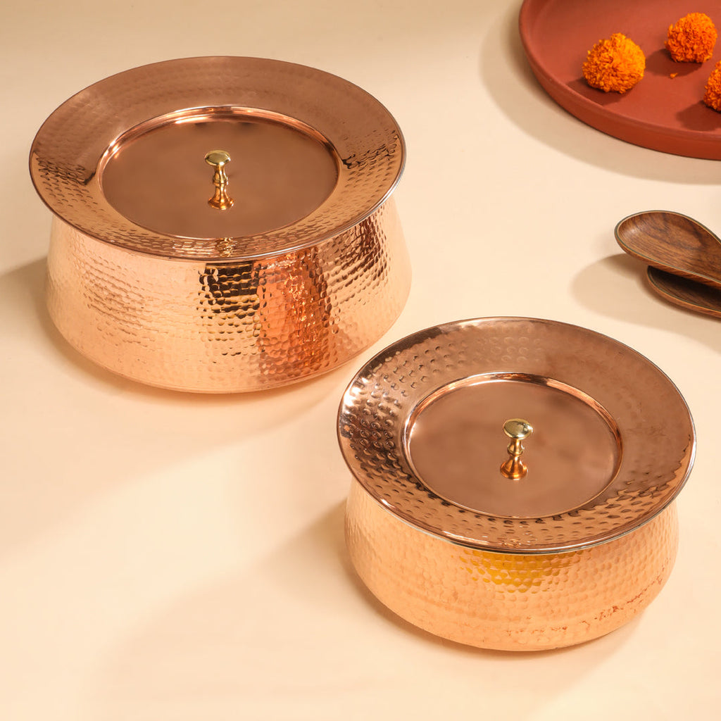 Copper Handi With Lid Vedansh Craft