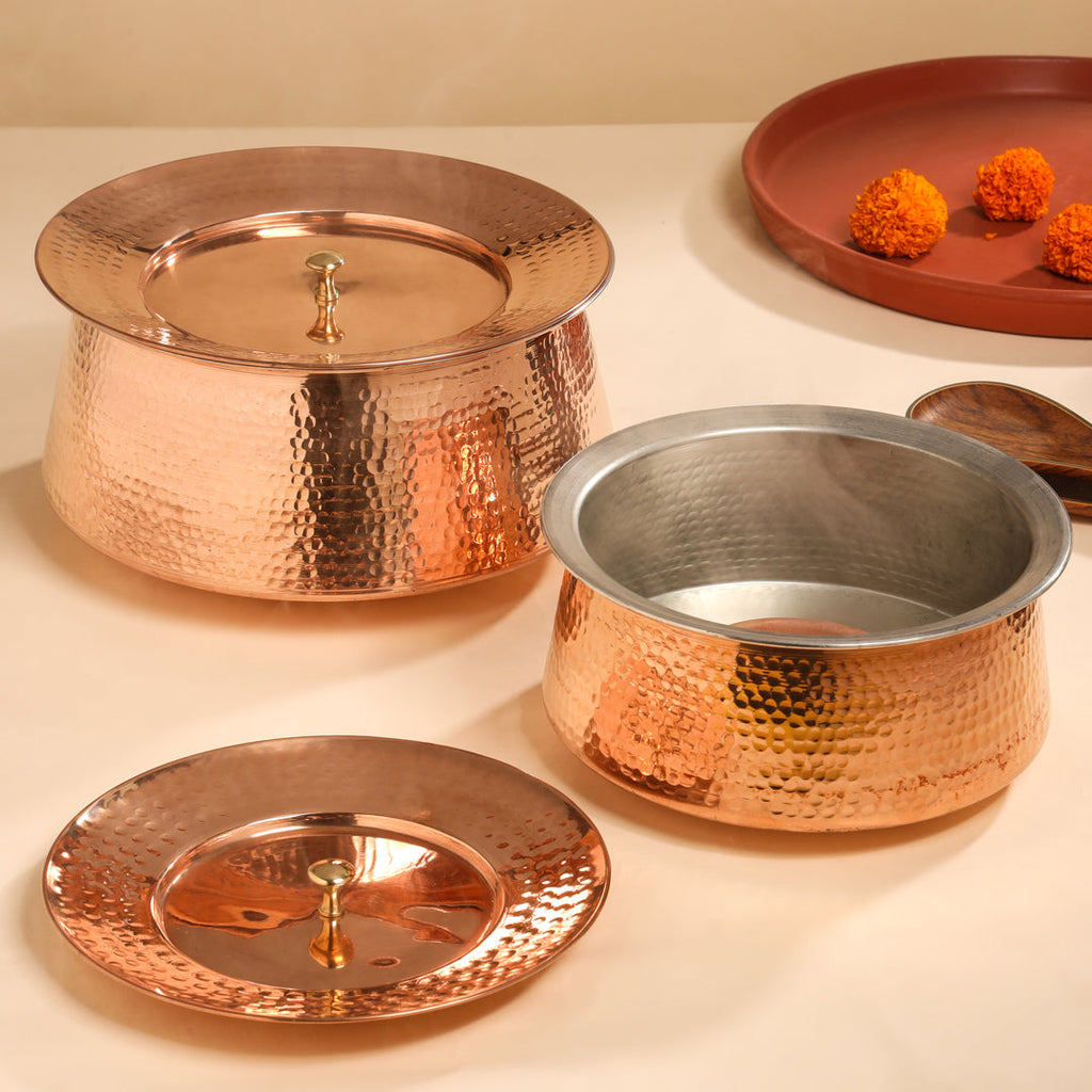 Copper Handi With Lid Vedansh Craft