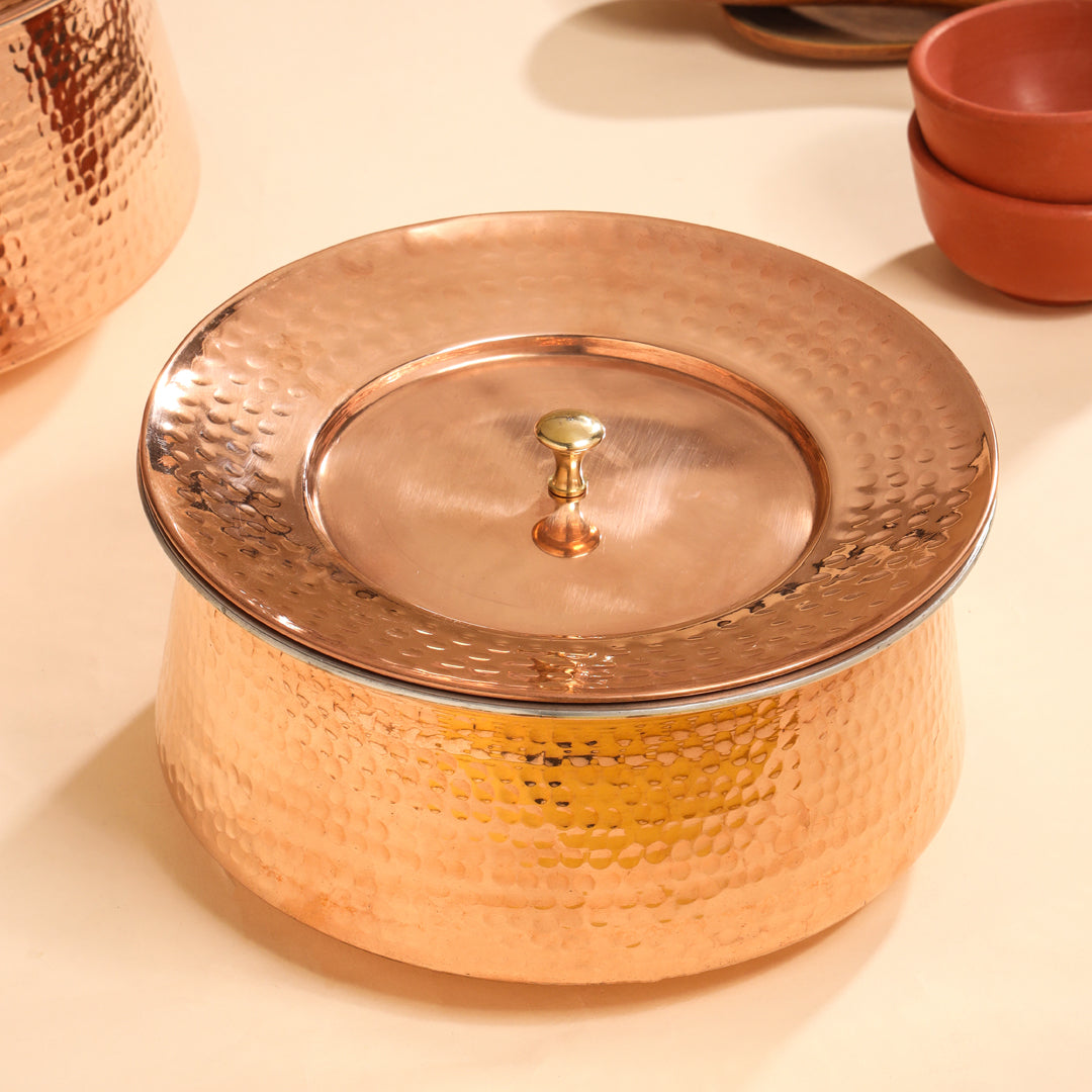 Copper Handi With Lid Vedansh Craft