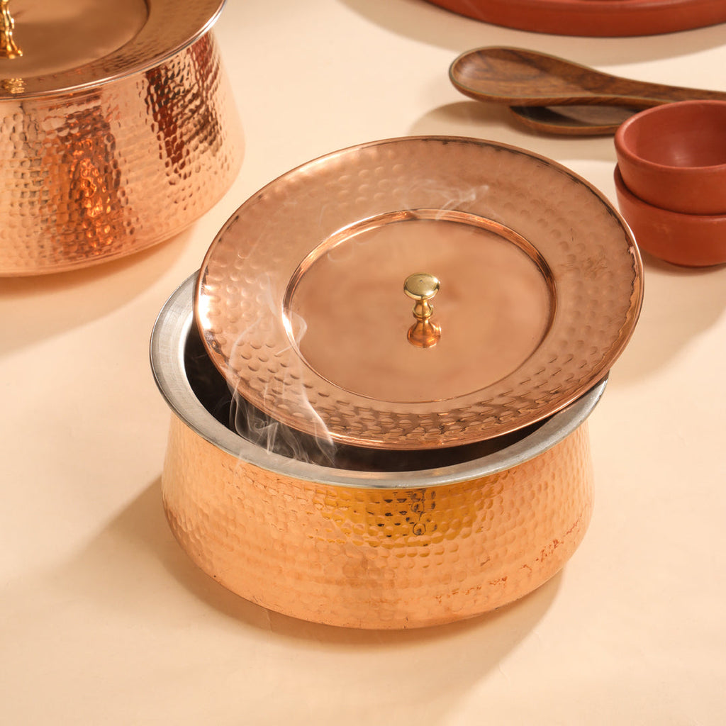 Copper Handi With Lid Vedansh Craft