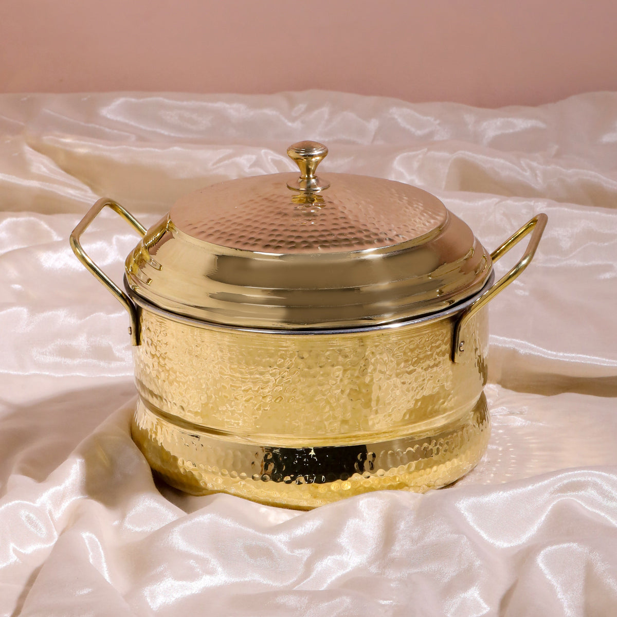 Brass Idli Cooker/Maker 16 Pits (4 Plates) (8 Inch) Vedansh Craft