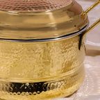 Brass Idli Cooker/Maker 16 Pits (4 Plates) (8 Inch) Vedansh Craft