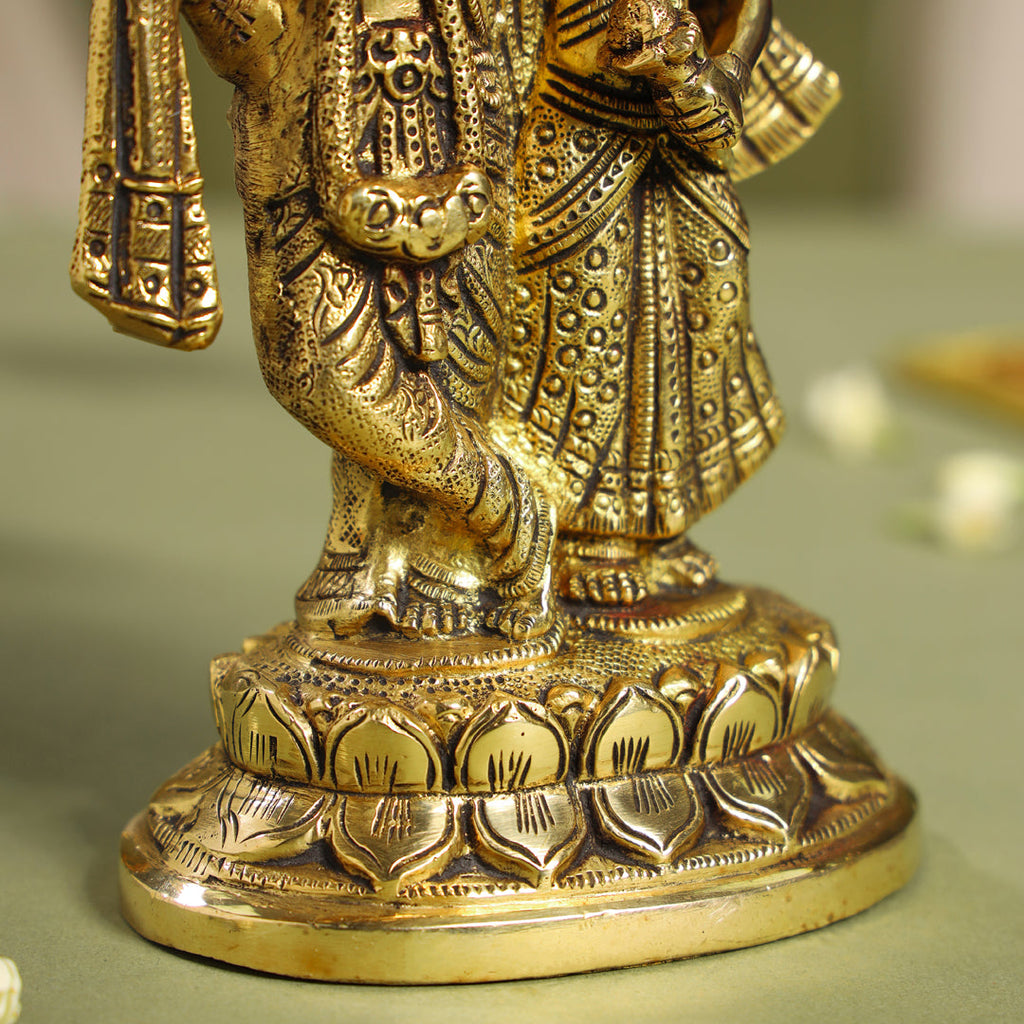 Brass Standing Radha Krishna Idol (7 Inch) Vedansh Craft
