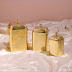 Brass Hammered Containers Set Vedansh Craft