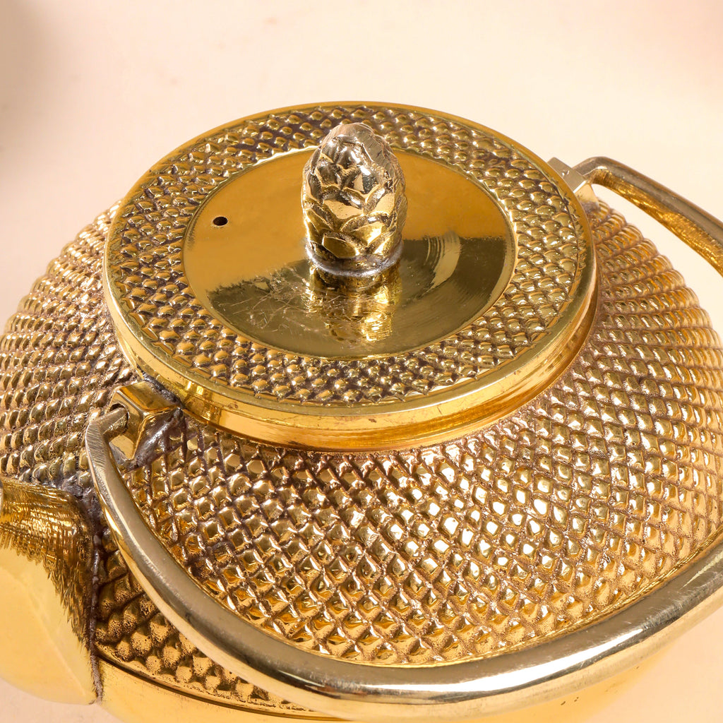 Brass Tea Pot/Kettle With Handle Vedansh Craft