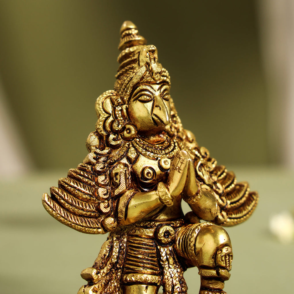 Brass Sitting Garuda Idol (5.5 Inch) Vedansh Craft