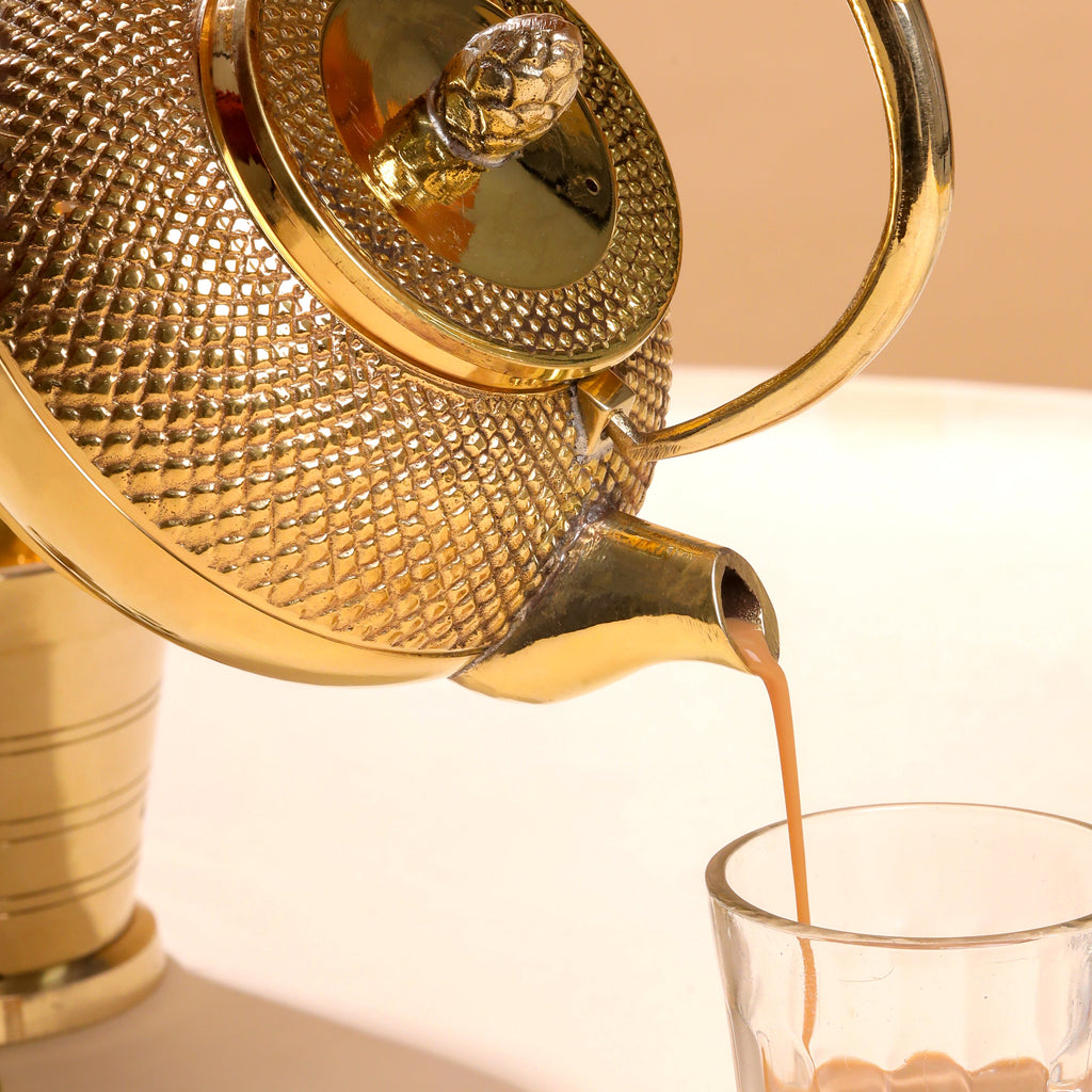 Brass Tea Pot/Kettle With Handle Vedansh Craft