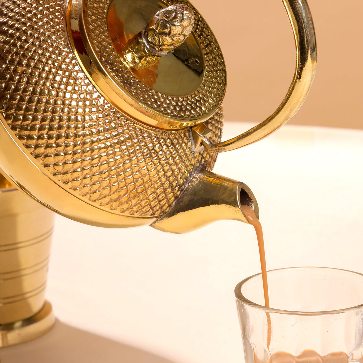 Brass Tea Pot/Kettle With Handle Vedansh Craft