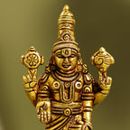 Brass Tirupati Balaji/Venkateshwar Idol Table Top Vedansh Craft