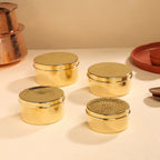 Brass Ladoo Box With Lid Vedansh Craft