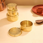 Brass Ladoo Box With Lid Vedansh Craft