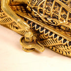 Brass Superfine Vishnu On Sheshnaag Statue (3 Inch) Vedansh Craft