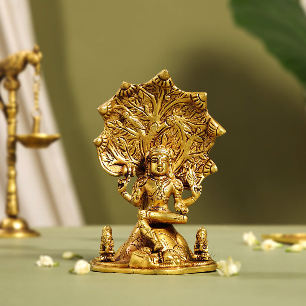 Brass Dakshinamurti Idol (6.5 Inch) Vedansh Craft