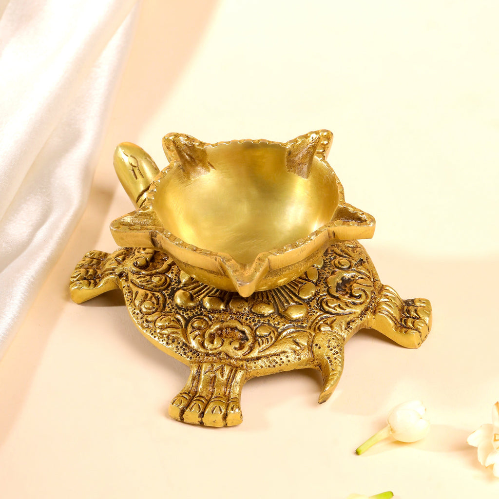 Brass Tortoise Oil Diya (2 Inch) Vedansh Craft