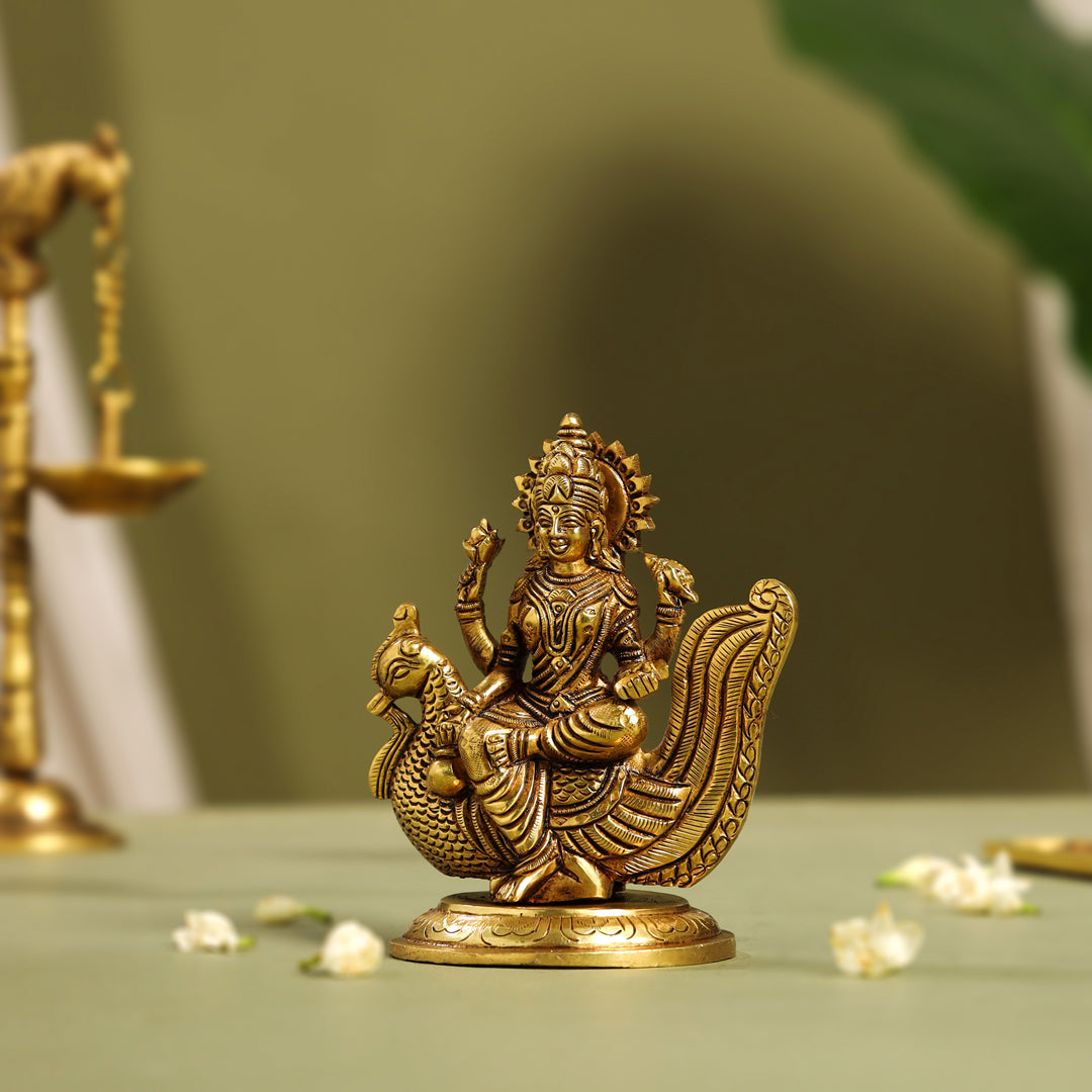 Brass Superfine Gayatri Devi Idol (4.5 Inch) Vedansh Craft