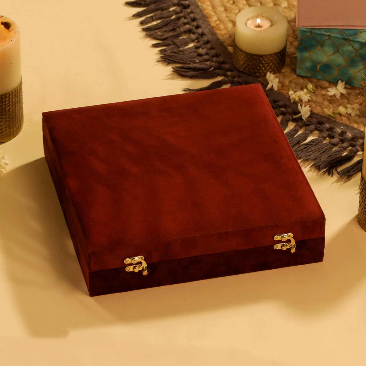 Brass Pooja Thali, Handbell, Agardan & Diya Gift Hamper Vedansh Craft