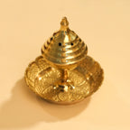 Brass Pooja Thali, Handbell, Agardan & Diya Gift Hamper Vedansh Craft