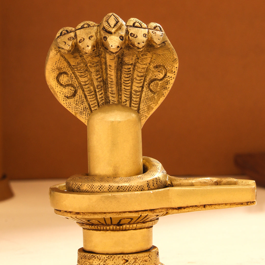 Brass Shivling/Shivlingam Idol (4.5 Inch) Vedansh Craft