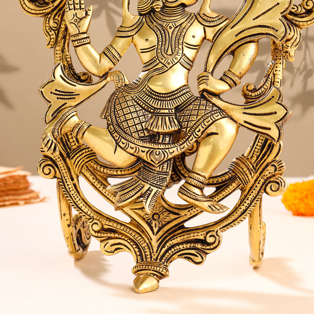 Brass Lord Hanuman Idol In Frame (12.5 Inch) Vedansh Craft