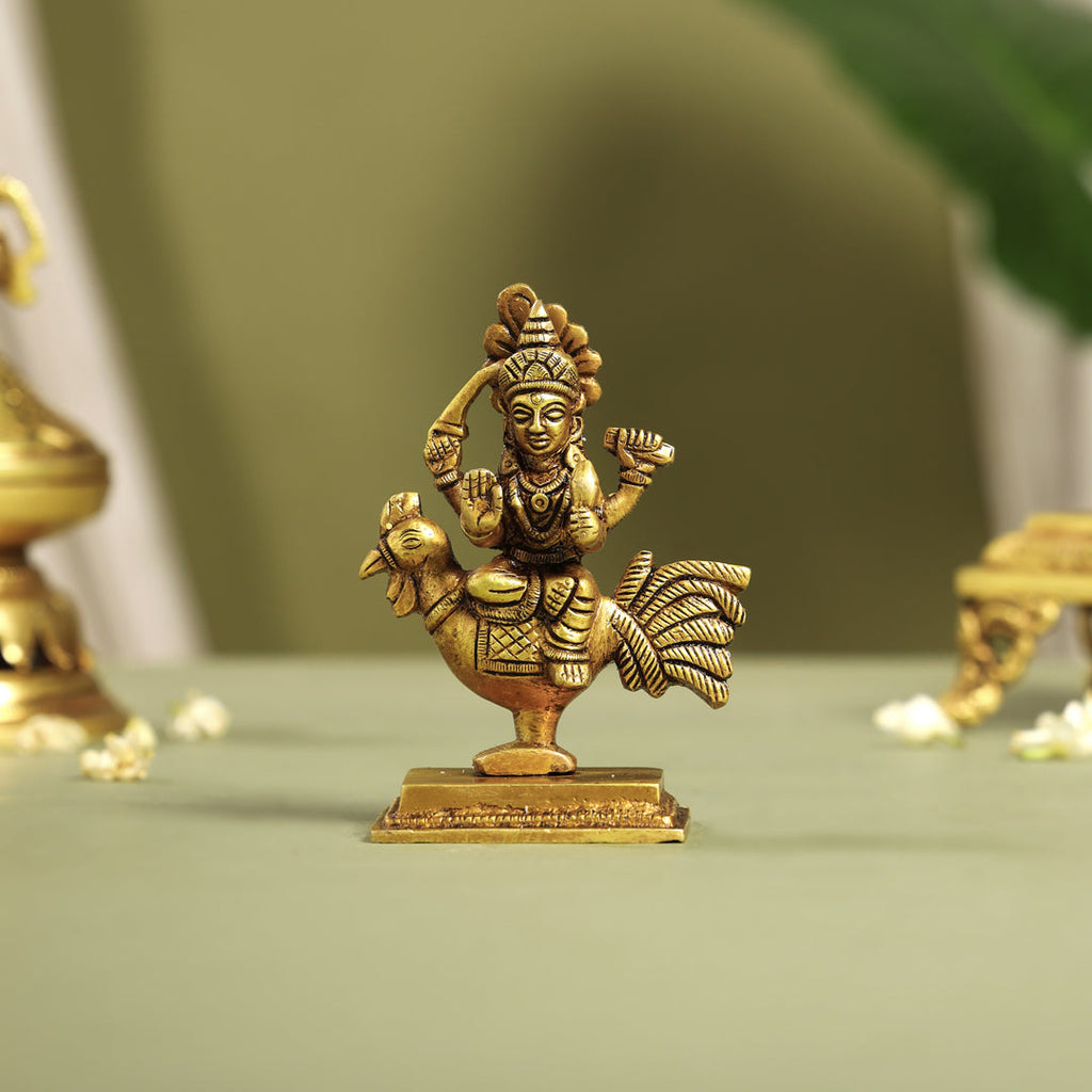 Brass Bahuchara Mata Idol (4.5 Inch) Vedansh Craft