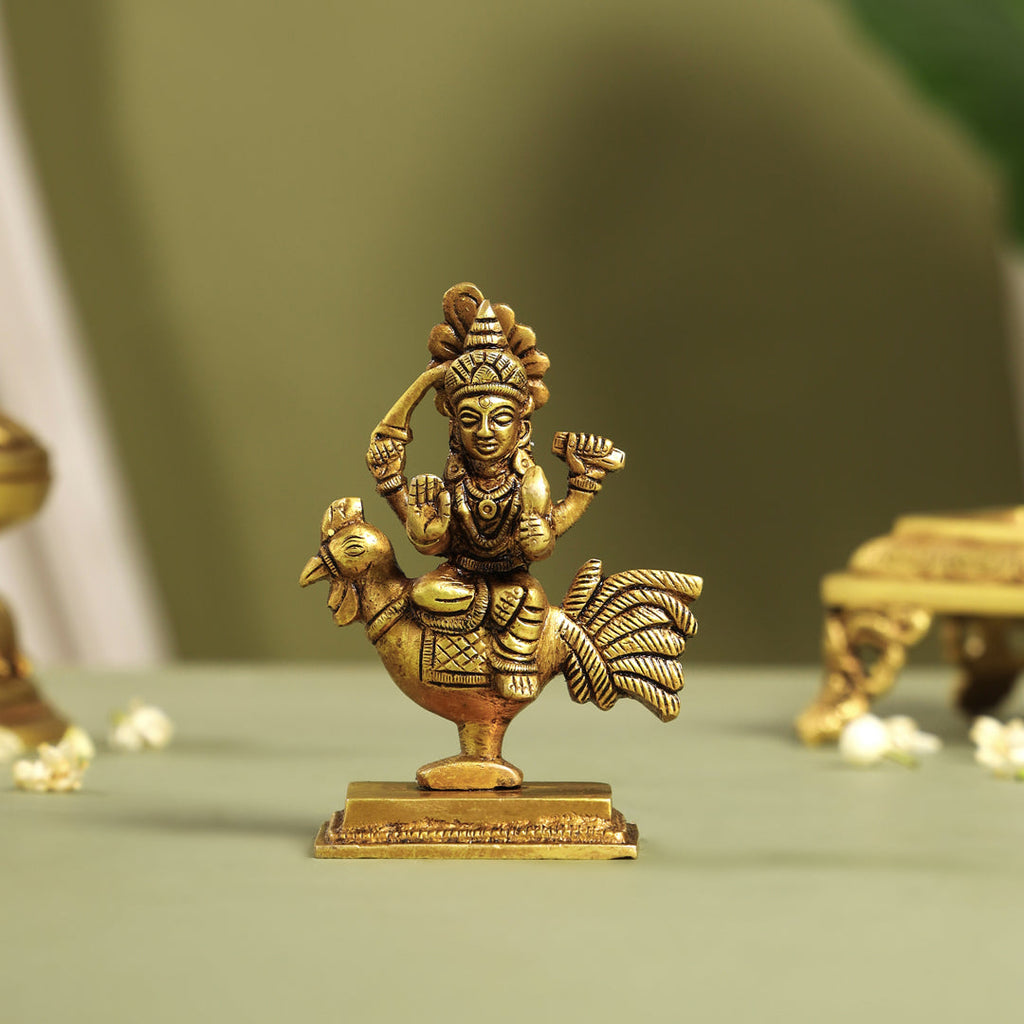 Brass Bahuchara Mata Idol (4.5 Inch) Vedansh Craft