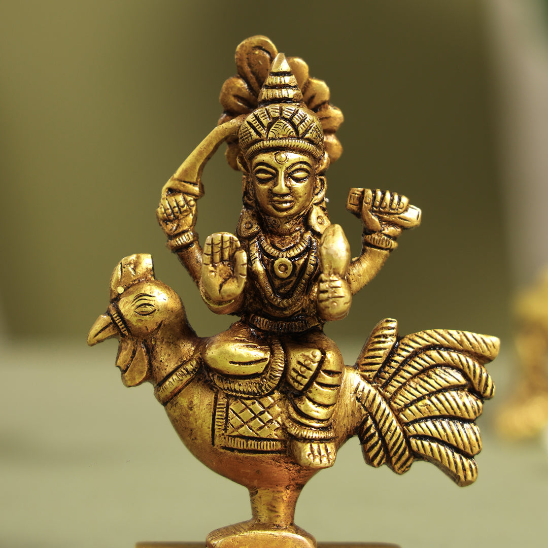 Brass Bahuchara Mata Idol (4.5 Inch) Vedansh Craft