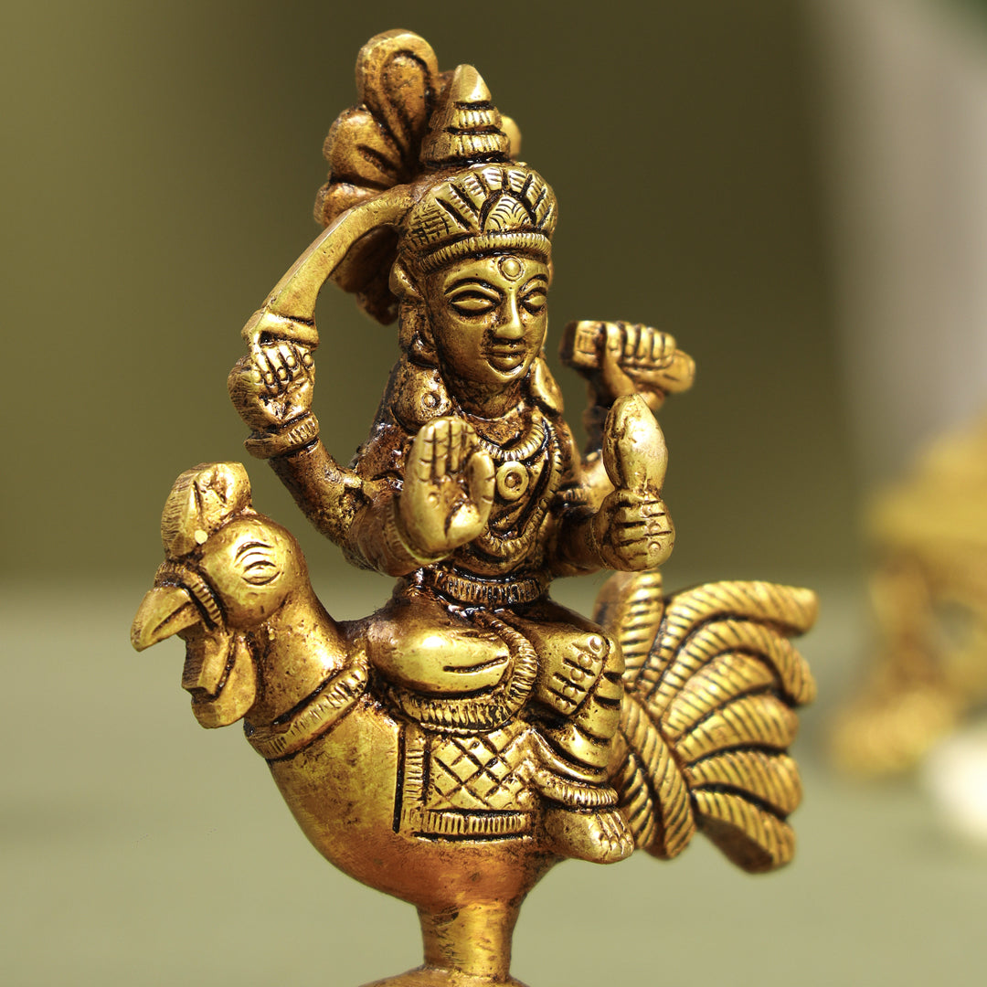 Brass Bahuchara Mata Idol (4.5 Inch) Vedansh Craft