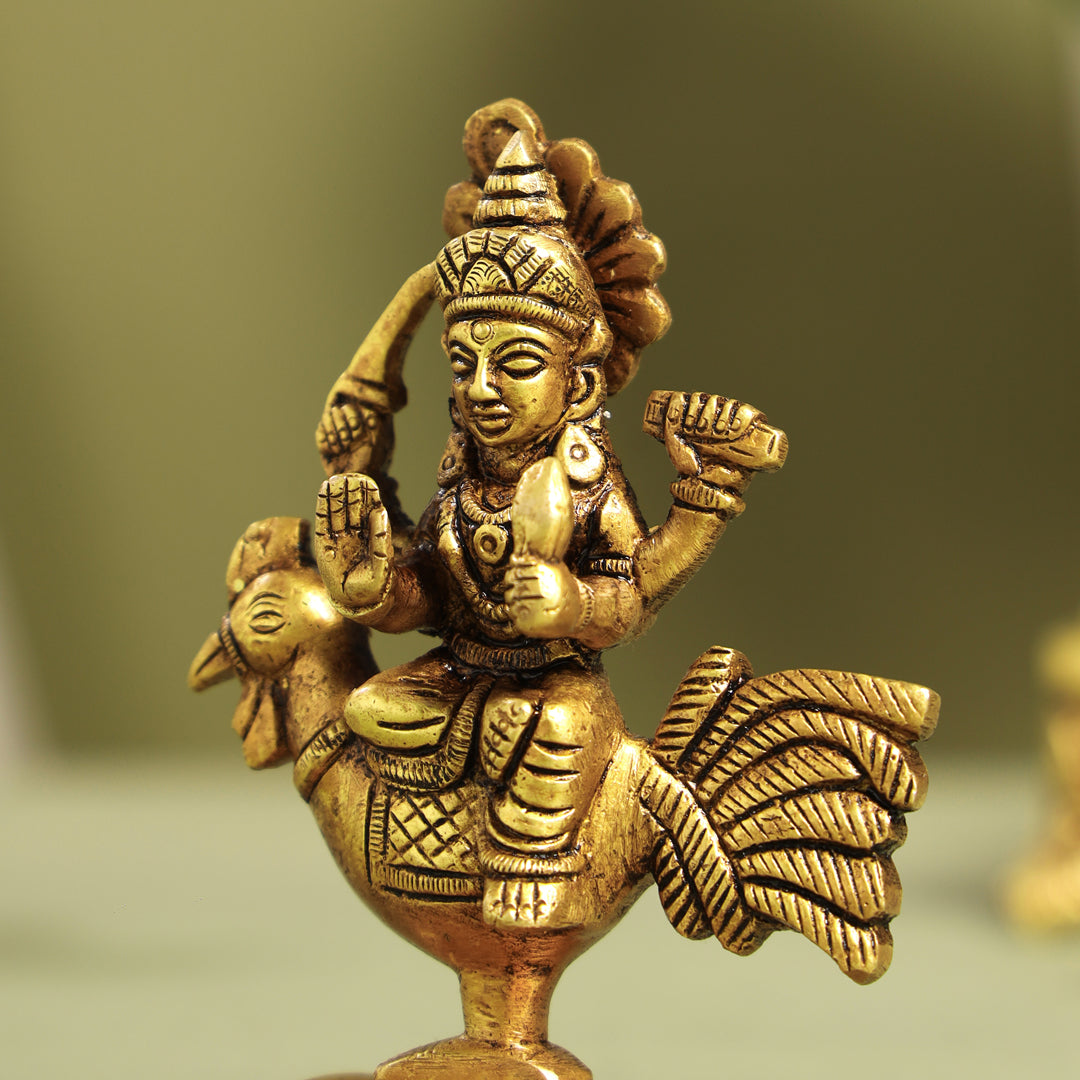 Brass Bahuchara Mata Idol (4.5 Inch) Vedansh Craft