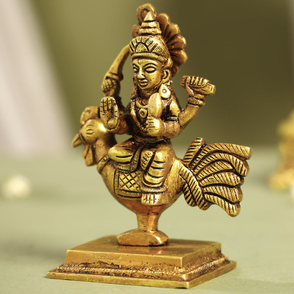 Brass Bahuchara Mata Idol (4.5 Inch) Vedansh Craft