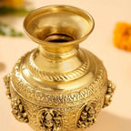 Brass Ashtalakshmi Kodam / Kalash (7.5 Inch) Vedansh Craft