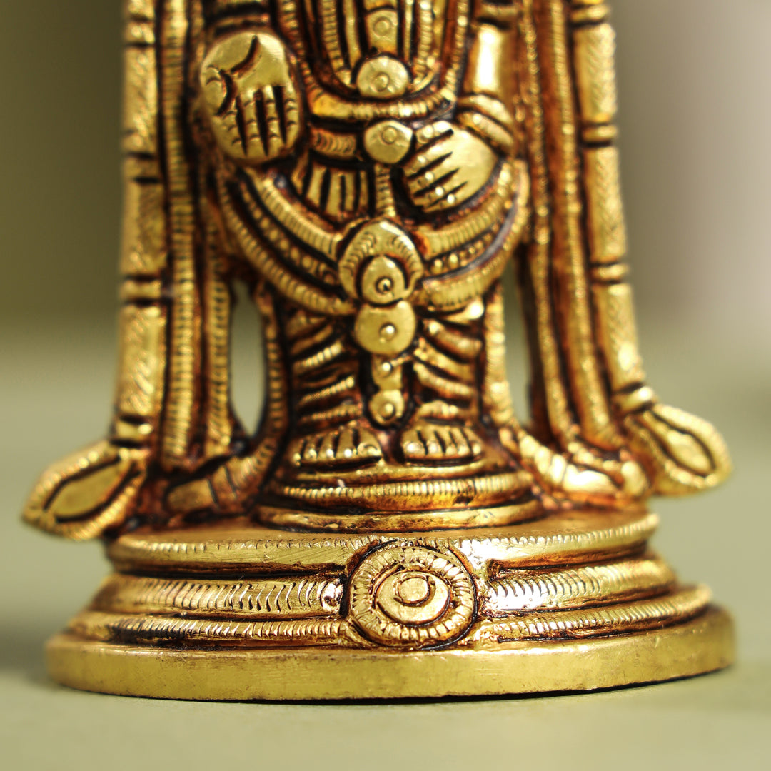 Brass Tirupati Balaji/Venkateshwar Idol (3.8 Inch) Vedansh Craft