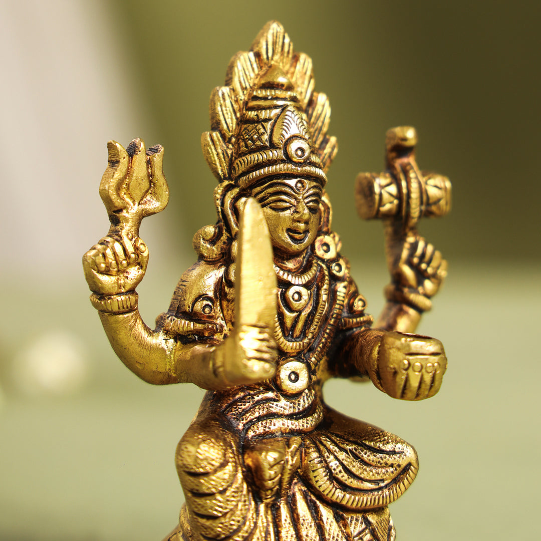 Brass Sitting Karumari Amman Idol (3.7 Inch) Vedansh Craft