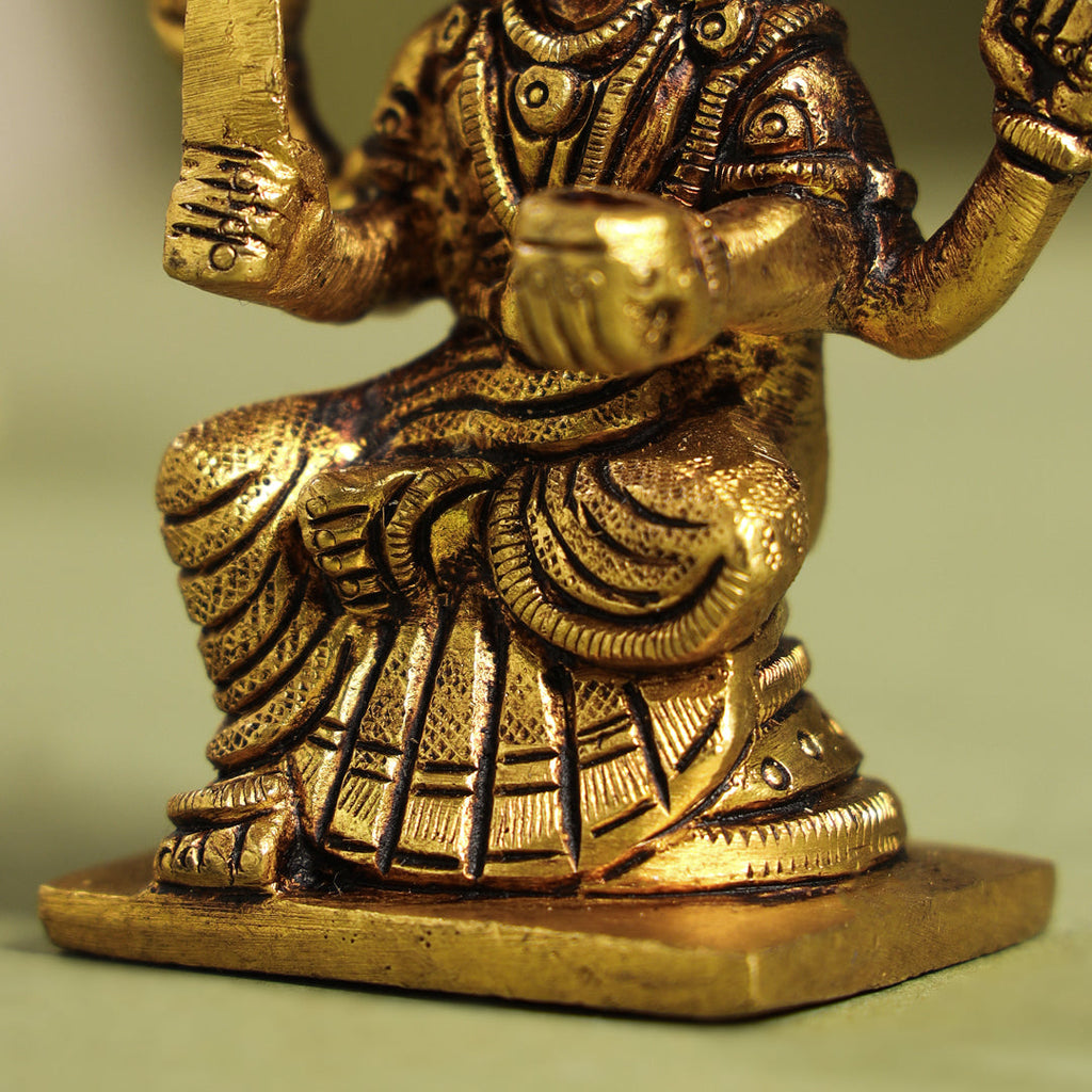 Brass Sitting Karumari Amman Idol (3.7 Inch) Vedansh Craft