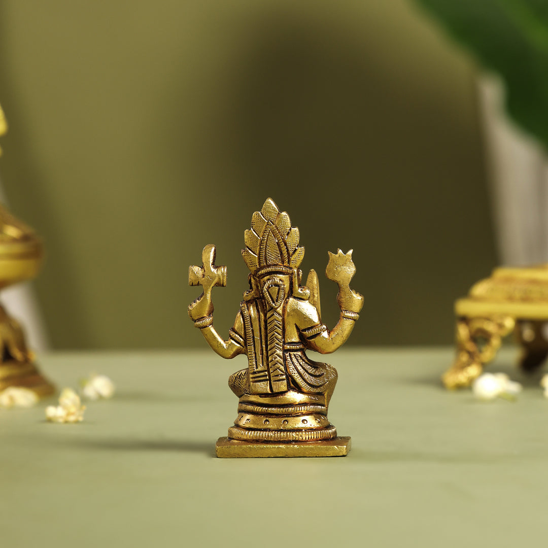 Brass Sitting Karumari Amman Idol (3.7 Inch) Vedansh Craft