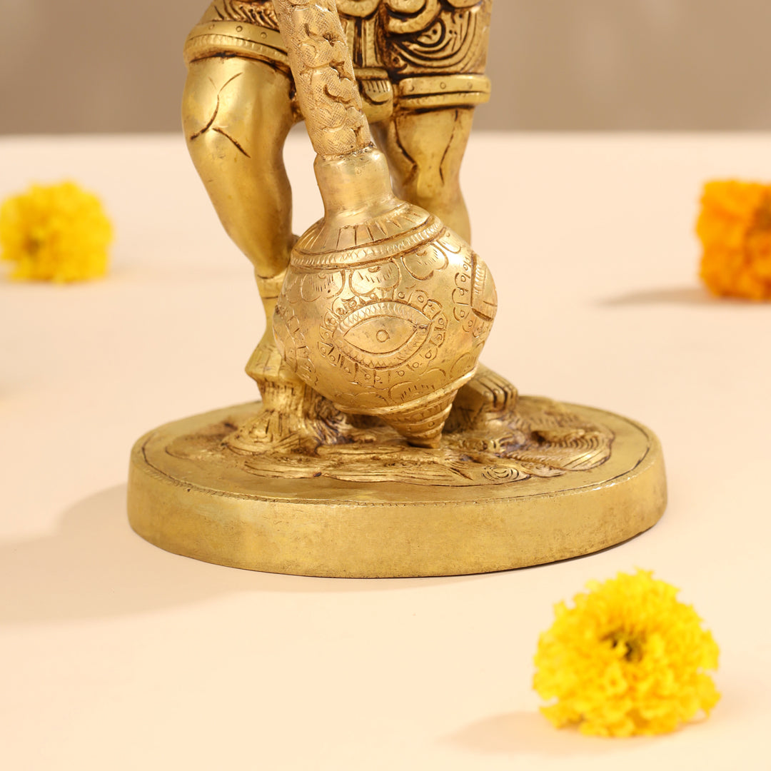 Brass Lord Hanuman Standing Idol (14 Inch) Vedansh Craft